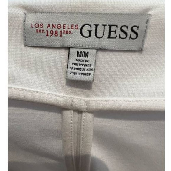 Guess Womens Open Front Dress Jacket Long Sleeve Zip Pockets Size M White - Picture 4 of 5